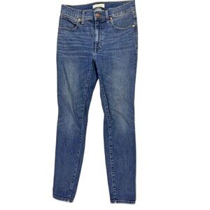 Madewell Size 27 Womens Jeans 9" Mid Rise Skinny Stretch Med Wash